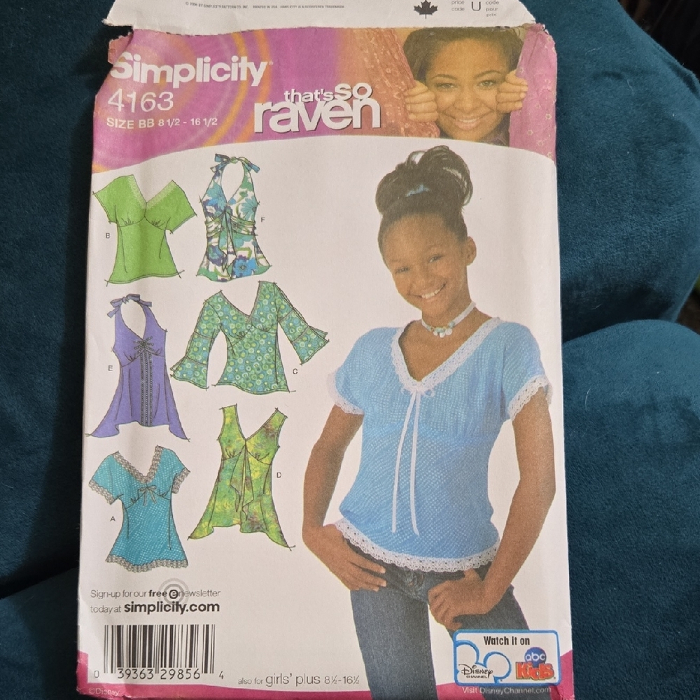 Simplicity Turquoise and White Kids Blouse